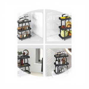 Estante Metálico de Tres Niveles para Almacenamiento de Frutas, Organizador de Cocina Apilable, Diseño Minimalista para Almacenamiento de Alimentos - Product Image 3