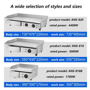 Appareil de barbecue multifonctionnel à plaque de cuisson, machine à gaufres manuelle pour stand commercial, cuisinière électrique de comptoir - Product Image 3