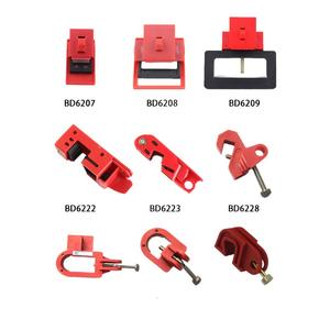 Petit disjoncteur miniature à pince, boîtier moulé, verrouillage 6207, interrupteur de déconnexion, étiquette de verrouillage rouge - Product Image 3