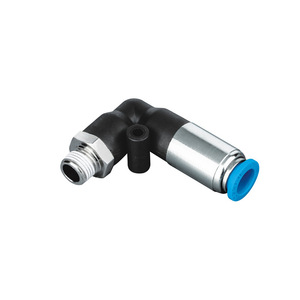 Válvula de Compuerta SPL Tipo L, Conector Neumático Rápido de 1/4 pulg. FNPT x FNPT, Cuerpo de Plástico y Cobre, Válvula de Cierre para Temperatura Normal - Product Image 2