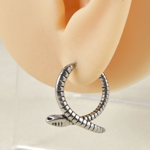 Punk Retro Body Stainless Steel Dragon Snake Wolf Skull Nose Ear Cartilage <strong>Tragus</strong> Helix Piercing Diamond Surgical Steel <strong>Hoop</strong> - Product Image 3