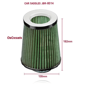 กรองอากาศรถยนต์ JBR-8014 ขนาด 130 มม. 182 มม. รูปทรงกรวยสีเขียว สำหรับเครื่องยนต์รถยนต์ - Product Image 3
