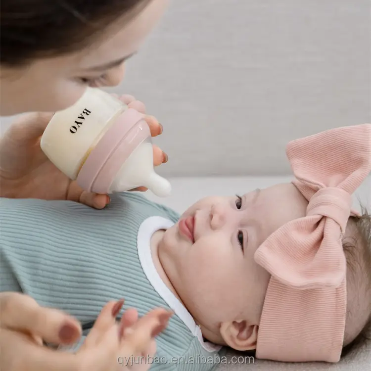 Botol susu leher lebar baru pabrik 2023 botol pemberi makan bayi paling aman botol cangkir Sippy tahan lama dengan pegangan sedotan