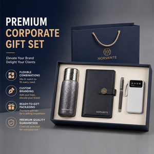 Set de Regalo Ejecutivo 4 en 1 con Libreta de Cuero, Termo, Bolígrafo y Paraguas Plegable, Kit de Bienvenida Empresarial, Regalo Corporativo - Product Image 1