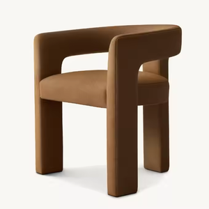 JP Chaises de salle à manger en velours à cadre en bois massif de haute qualité Fauteuils en <span class=keywords><strong>tissu</strong></span> à dossier ouvert - Product Image 3