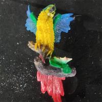 Nouvelle arrivée E-commerce produits d'approvisionnement Simulé Animal Sculpture Lampe LED Lumineux Résine Fibre De Verre Perroquet Motif Lumière jardin