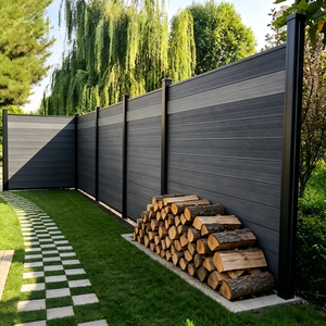 Panneaux de clôture en vinyle brun 3D conçus pour les murs de protection avec un design inspiré des palissades pour la sécurité et l'élégance - Product Image 3