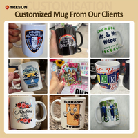 Boîte cadeau de 11 oz avec logo personnalisé imprimé, tasse à café en céramique, sublimation, changement de couleur sensible à la chaleur, tasse magique pour la sublimation
