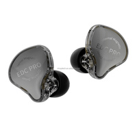 Écouteurs sportifs KZ EDC PRO, ajustement sécurisé, écouteurs intra-auriculaires légers (38 g), basses stéréo, écouteurs filaires 3,5 mm pour l'entraînement