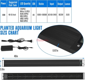 Fullgain FG138 Étanche Full Spectrum Plant Sunrise Sunset Dimmable <span class=keywords><strong>Aquarium</strong></span> Light Fish Tank Light pour réservoir planté d'eau douce - Product Image 4
