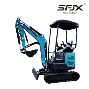 Mini-excavatrice sur chenilles SFJX 1500 kg, bleue, hydraulique, montée sur chenilles, machine de terrassement, moteur 24 CV, capacité de la benne 0,025 m³ - Product Image 3