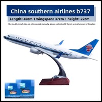 Modèle d'avion en résine de 37 cm, modèle de simulation d'aviation, ornement à assembler, cadeau, décoration d'aéroport, jouet pour Noël et Halloween