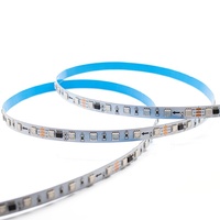 Bande lumineuse LED 5050 RGBIC, auto-adhésive, flexible, 60 LED/m, basse tension 24V, ambiance colorée, flux lumineux RGBIC