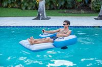 Hamac gonflable d'été pour jeux d'eau Chaise en PVC Jouets de piscine Bateau avec moteur à hélice