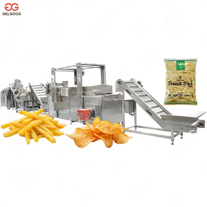 Processus automatique <span class=keywords><strong>de</strong></span> croustilles <span class=keywords><strong>de</strong></span> pommes <span class=keywords><strong>de</strong></span> <span class=keywords><strong>terre</strong></span> frites à moitié produisant une ligne <span class=keywords><strong>de</strong></span> production automatique <span class=keywords><strong>de</strong></span> frites surgelées <span class=keywords><strong>de</strong></span> 1 tonne avec machine à emballer - Product Image 1