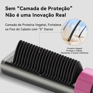 Electric Ionic Nylon Hair Straightener <b>Brush</b> PTC Fast <b>Heating</b> 35W 2-in-1 Straightening Curling Comb Anti-Scald Design 5 - Product Image 2