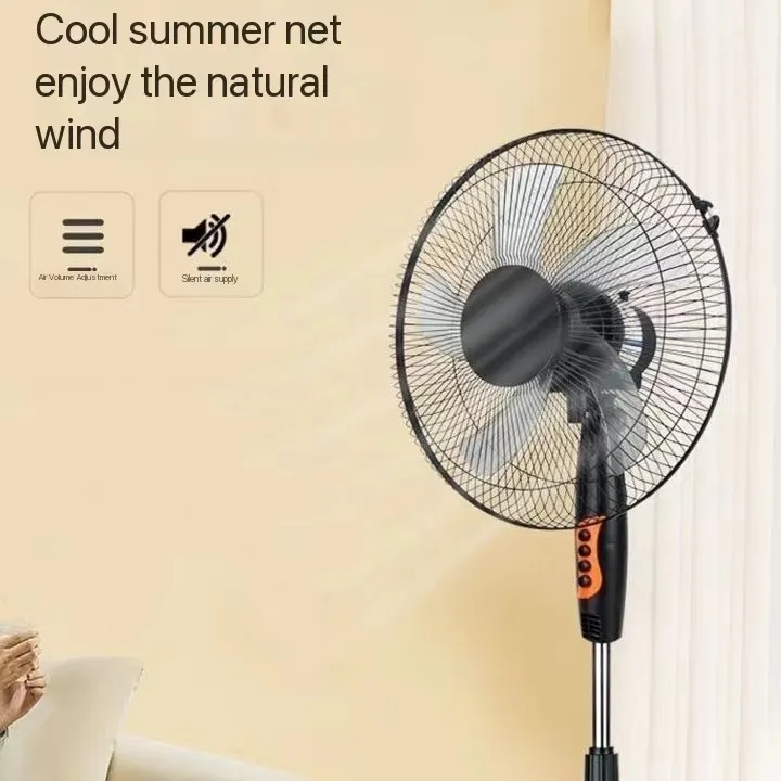 Ventilador elétrico de 3 velocidades/controle remoto/temporizador, ventilador doméstico de baixa frequência com vento natural, suporte para uso doméstico