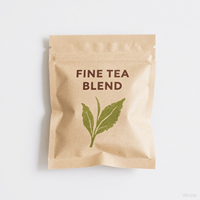 Sachets refermables en papier kraft brun compostables, biodégradables et recyclables, pour thé, impression numérique, pour aliments, nouilles, aliments pour animaux
