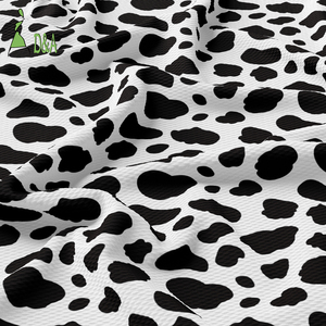 ผ้าถักลายวัวลิเวอร์พูล ผ้าโพลีสแปนเด็กซ์ยืดได้ สำหรับทำที่คาดผมและโบว์ผูกผม - Product Image 4