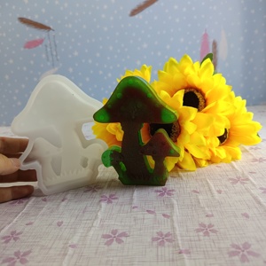 Moldes de fundición de resina hechos a mano para adornos decorativos DIY estilo Ins herramientas de escritorio de silicona molde de Papá Noel - Product Image 4