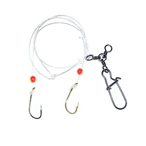 Hameçon triple pivotant avec double porte-appâts pour la pêche au porgy et au bar - Product Image 1
