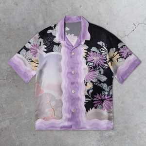 <span class=keywords><strong>Camicia</strong></span> da Uomo Traspirante Antirughe con Stampa Digitale 3D, Manica Corta, Stile Retrò Americano, Casual Primaverile, Servizio OEM - Product Image 4