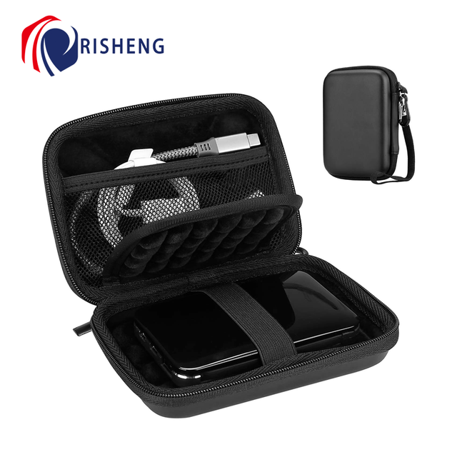 Custom Logo Color EVA Portable External Hard Drive Case Hard Waterproof Shockproof Electronics Accessories Travel Storage Bag