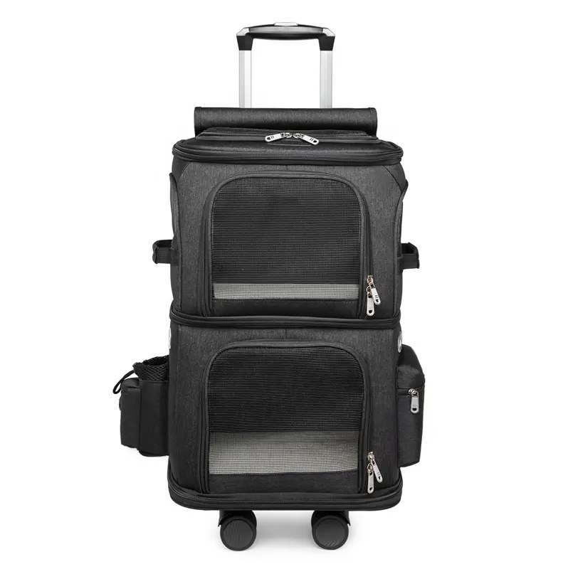 Có thể tháo rời vật nuôi Xe đẩy du lịch mang theo túi lớn không thấm nước xách tay 2in1pet Túi hành lý Pet Dog Cat Carrier Bag với bánh xe