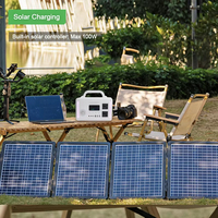 Estación de Energía Portátil de 300W y 294wh, Batería de Almacenamiento de Energía Solar, Diseño con Altavoz Bluetooth, Generador Solar Pequeño, Superventas