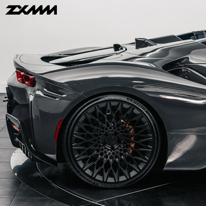 Jante en Satin Noir Forgée de Luxe Personnalisée pour Ferrari SF90 BMW Audi 5x114.3 5x120 5x130 18 19 20 21 22 Pouces Jante de Voiture de tourisme - Product Image 3