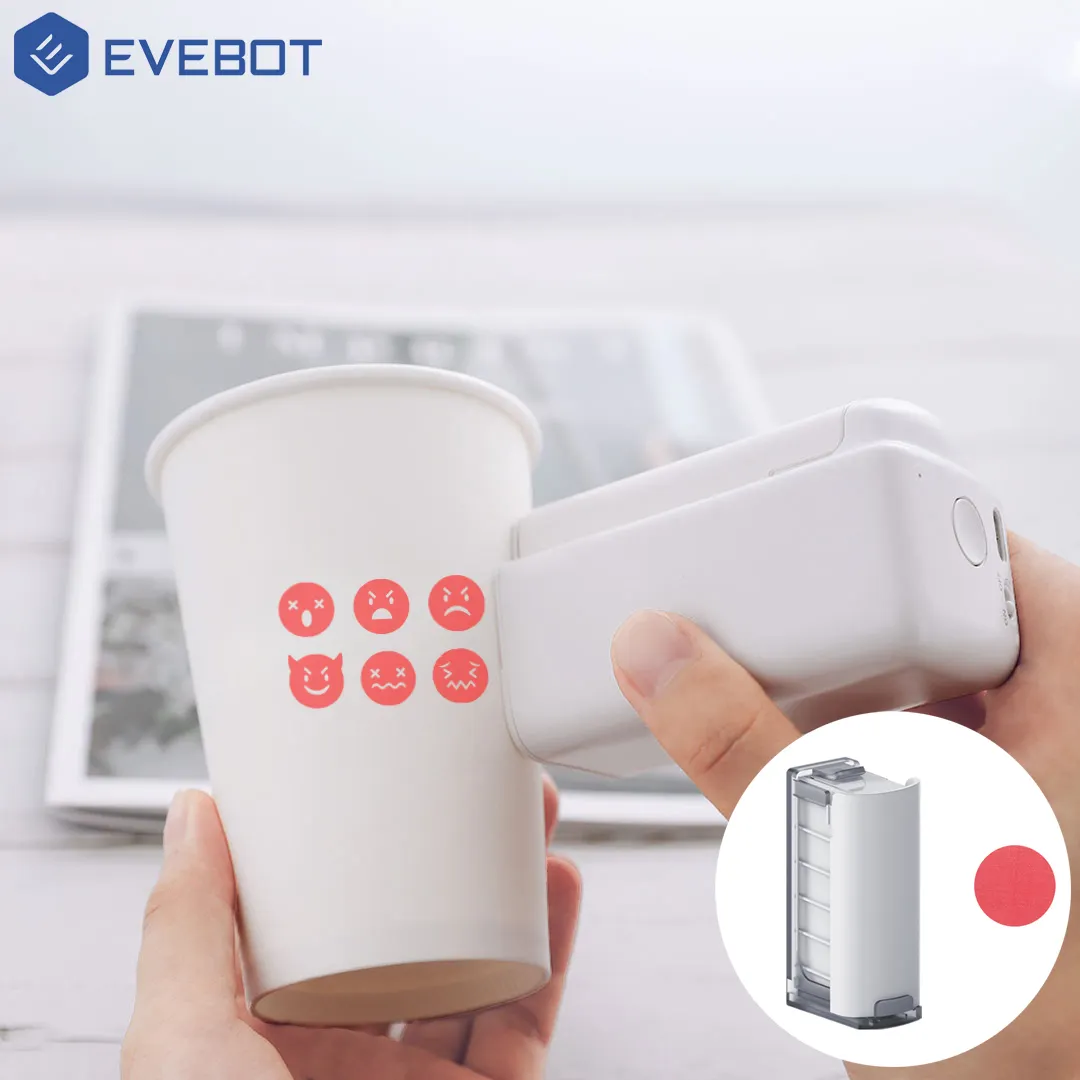 Evebot, лидер продаж, все поверхности, портативные мини-наклейки Printpods, акриловые струйные принтеры с датой, шоколадные десерты