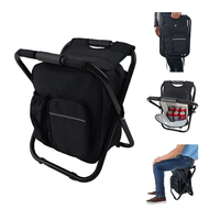 Sac à dos de pêche d'extérieur avec chaise intégrée, capacité de 20-30L, rangement à trois couches, en tissu Oxford imperméable, idéal pour le camping et les sorties à la plage