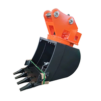 Aksesoris Excavator 1 Ton hingga 80 Ton, Hydraulic 360 Rotating Tilting Bucket, Rotary Digging Bucket