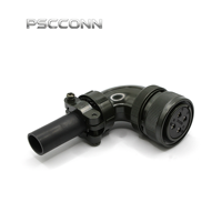 Konektor Kawat Tugas Berat Seri MS5015 MS3108B 22-22S, Konektor Sirkular Daya Berulir Industri 4 Pin Betina