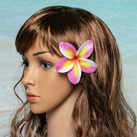 Élégants Accessoires pour Cheveux à Fleurs de Plumeria Artificielles en Mousse pour Femmes, Vente en Gros d'Accessoires Floraux Hawaïens