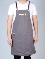 Tablier de travail en cuir robuste bicolore pour les professionnels du secteur de la coiffure, double face, deux couleurs, outil de travail tendance, coton, dos croisé