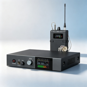ระบบมอนิเตอร์แบบไร้สายในหู AC300 ความหน่วงต่ำ UHF สองช่องสัญญาณ สเตอริโอ ระยะ 50 เมตร สำหรับการแสดงดนตรี - Product Image 1