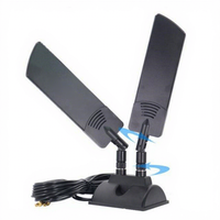 Antenne de station de base WiFi externe omnidirectionnelle 2*2 5G 4G LTE 3G GSM avec base magnétique TS9 mâle, double bande, gain 42dBi, pour routeur CPE Pro