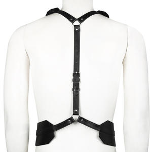 Homme <span class=keywords><strong>Gilet</strong></span> Corps Harnais Corset Ceinture Cou-Suspendu Cuir Bondage Vêtement <span class=keywords><strong>Épaule</strong></span> Taille Protection Bretelles Contraintes D'<span class=keywords><strong>épaule</strong></span> - Product Image 3