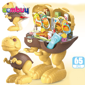 Boîte de rangement coulissante en forme de <span class=keywords><strong>dinosaure</strong></span>, jeu de simulation pour enfants, <span class=keywords><strong>maquillage</strong></span> pour filles, ensemble de cosmétiques - Product Image 4