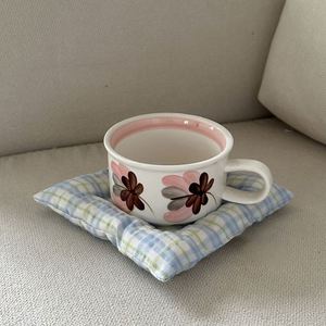 Promotional Fabric <b>Drink</b> <b>Coaster</b> Insulation Teacup Tea Mat Cotton <b>Coasters</b> for Table Decoration Accessories - Product Image 3
