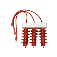 Parafoudre sans interstice à l'oxyde de zinc HY5WS-17/50Q 17kV 5kA avec sortie de câble en caoutchouc silicone entièrement isolé pour boîtier de commutation MOA