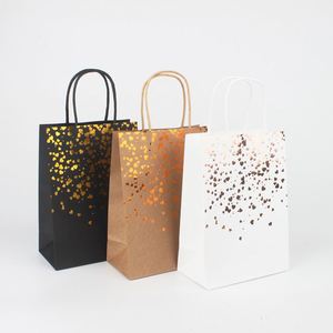 Sac de shopping en papier blanc recyclé de luxe de haute qualité avec impression étoile pour cadeau promotionnel - Product Image 2