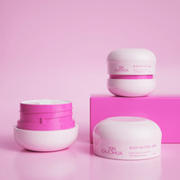 Pots cosmétiques personnalisés imprimés 30ml 50ml, forme sphérique, en plastique, pour beurre corporel, emballage pour soins de la peau et cosmétiques personnels