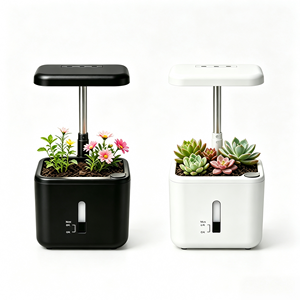 Maceta con Sistema <span class=keywords><strong>de</strong></span> Riego Automático y Lámpara LED <span class=keywords><strong>de</strong></span> Cultivo, Maceta Hidropónica con Nivel <span class=keywords><strong>de</strong></span> Agua Visible para Plantas - Product Image 1