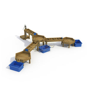 Ahşap Sandpit duyusal yürümeye başlayan Sandbox için su duvar kapalı oyun alanı anaokulu okul öncesi açık çocuk dostu oyuncaklar - Product Image 3