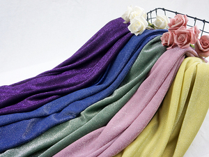 Tessuto Elastico in Poliestere <span class=keywords><strong>Rosa</strong></span> Chiaro Scintillante con Lurex Metallico Lucido da Tin Seng Wholesale Fabric - Product Image 4
