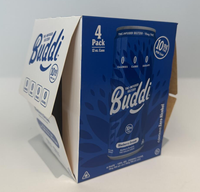 Boîte en carton ondulé à 3 couches de type E pour emballage de 4, 6 ou 8 bouteilles de bière, impression externe personnalisée, vente en gros