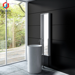 Évier en pierre artificielle cylindrique <span class=keywords><strong>de</strong></span> conception moderne Surface solide Lavabo autoportant <span class=keywords><strong>Colonne</strong></span> Salles <span class=keywords><strong>de</strong></span> bains des hôtels Lavage le plus vendu - Product Image 5