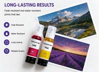 EBEST - Botella de Tinta 544 Compatible con Impresoras Epson L3110 L3150 L3250 L5190, Tinta de Recarga a Base de Agua